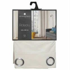 Rideau Ivoire Lilou 140x260 Atmosphera -Ledepot Soldes Magasin rideau ivoir lilou 140x260 atmosphera 3