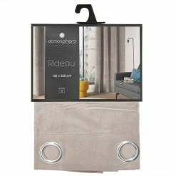 Rideau Taupe Lilou 140x260 Atmosphera -Ledepot Soldes Magasin rideau taupe lilou 140x260 atmosphera 3