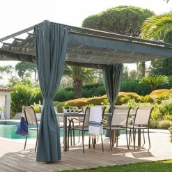 Rideaux Ardoises Pour Tonnelle Rectangulaire Palmeira Hespéride -Ledepot Soldes Magasin rideaux ardoises pour tonnelle rectangulaire palmeira hesperide 2