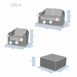 Salon 4 Places Moorea Terre Ombre Hespéride -Ledepot Soldes Magasin salon 4 places moorea terre ombre hesperide 1 7