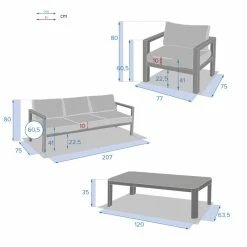 Salon De Jardin 5 Places Jauca Noisette / Gris Boisé Hespéride 14 Salon De Jardin 5 Places Jauca Noisette / Gris Boisé Hespéride -Ledepot Soldes Magasin salon de jardin 5 places jauca noisette gris boise hesperide 1 3