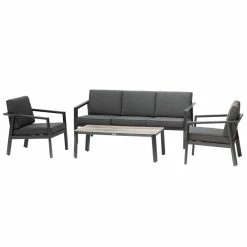 Salon De Jardin 5 Places Pavane Graphite Hespéride -Ledepot Soldes Magasin salon de jardin 5 places pavane graphite hesperide 1 1