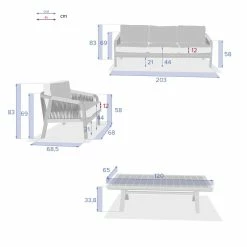 Salon De Jardin En Bois 5p Papouasie Hespéride -Ledepot Soldes Magasin salon de jardin en bois 5p papouasie hesperide 3