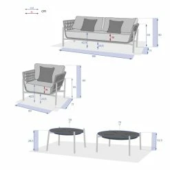 Salon De Jardin 5 Places Rubby Graphite Hespéride -Ledepot Soldes Magasin salon de jardin rubby graphite premium hesperide 3