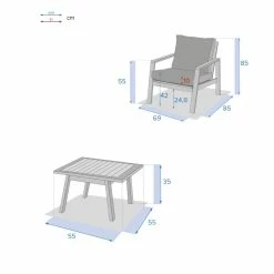 Salon Duo Extérieur Tiwi Acacia Hespéride -Ledepot Soldes Magasin salon duo exterieur tiwi acacia hesperide 3