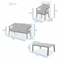 Salon De Jardin Oriengo 5 Places Anthracite/graphite Hespéride -Ledepot Soldes Magasin salon jardin oriengo 5 places anthracite graphite hesperide 9