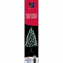 Sapin De Noël 120 Cm Vert Lumineux LED Blanc -Ledepot Soldes Magasin sapin lumineux 120 cm vert fibre optique 1