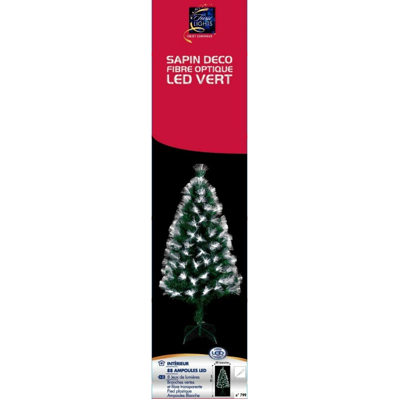 Sapin De Noël 90 Cm Vert Lumineux LED Blanc 4 Sapin De Noël 90 Cm Vert Lumineux LED Blanc – Image 2
