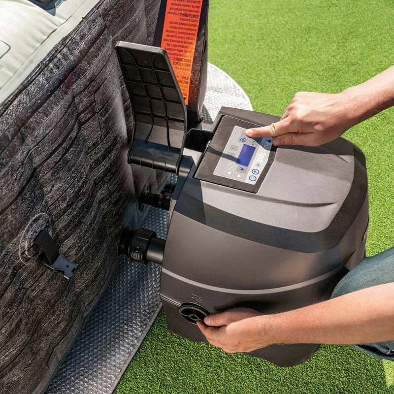 Spa Gonflable 4 Places Ardoise Carré Intex 5 Spa Gonflable 4 Places Ardoise Carré Intex – Image 3