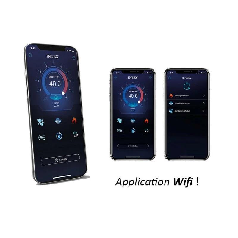 Spa Gonflable 4 Places Ardoise Carré Intex 7 Spa Gonflable 4 Places Ardoise Carré Intex – Image 5