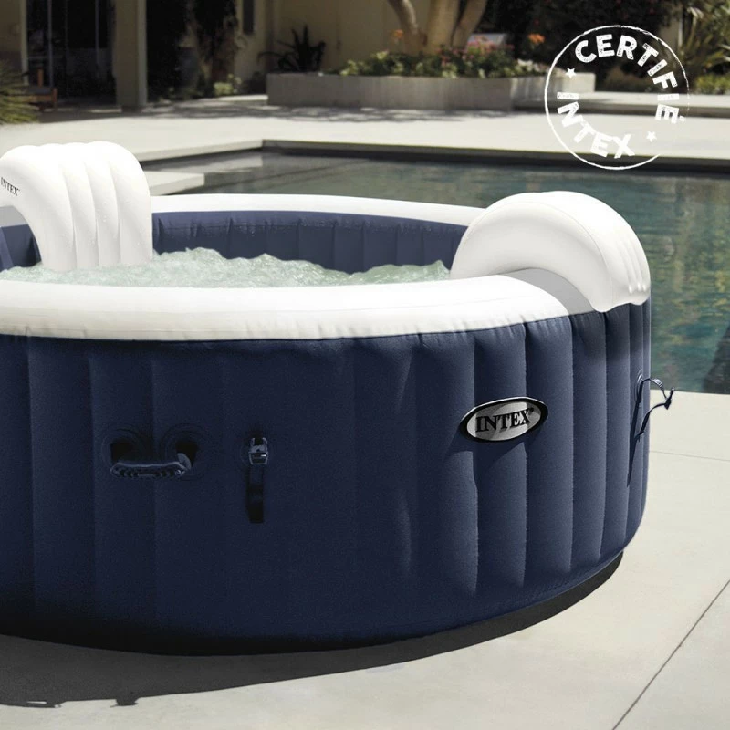 Spa Gonflable 4 Places Bulles Et Leds Blue Navy Intex 9 Spa Gonflable 4 Places Bulles Et Leds Blue Navy Intex – Image 7
