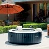 Spa Gonflable 6 Places Bulles Et Leds Blue Navy Intex -Ledepot Soldes Magasin spa gonflable bulles et leds 6 places blue navy intex