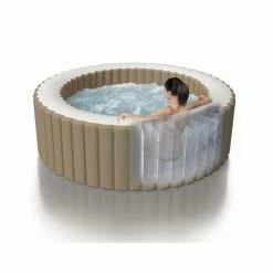 Spa Gonflable Sahara Rond 6 Places Intex -Ledepot Soldes Magasin spa gonflable intex rond beige 6 places 6