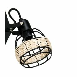 Spot Cyrus En Métal Et Rotin Ostaria -Ledepot Soldes Magasin spot cyrus en metal et rotin ostaria 2