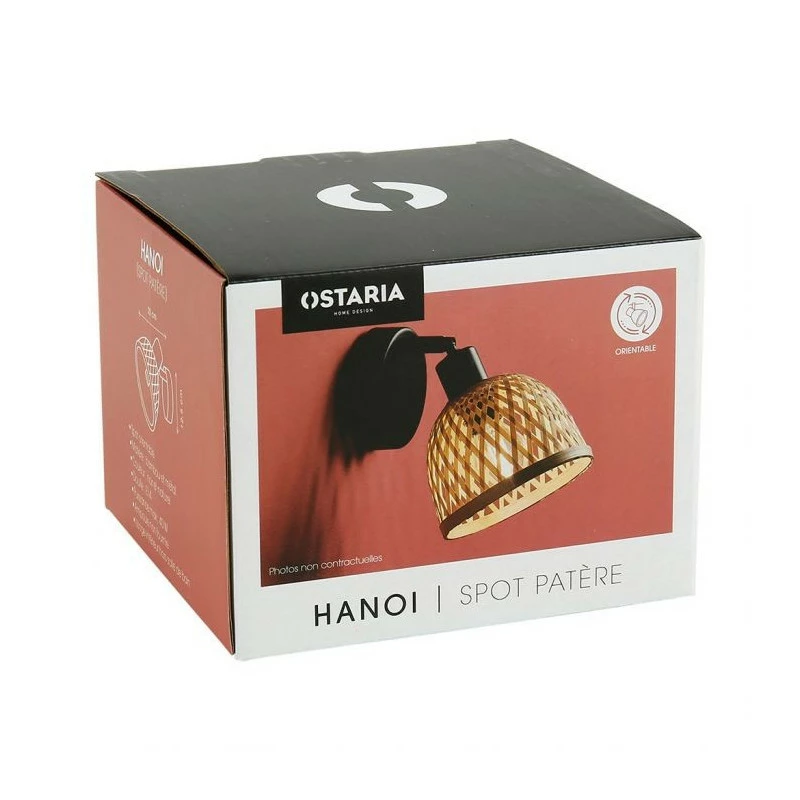 Spot Hanoi En Métal Et Bambou Ostaria 4 Spot Hanoi En Métal Et Bambou Ostaria – Image 2