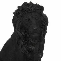 Statue De Lion Résine Noire H52 Atmosphera -Ledepot Soldes Magasin statue de lion resine noire h52 atmosphera 1 1