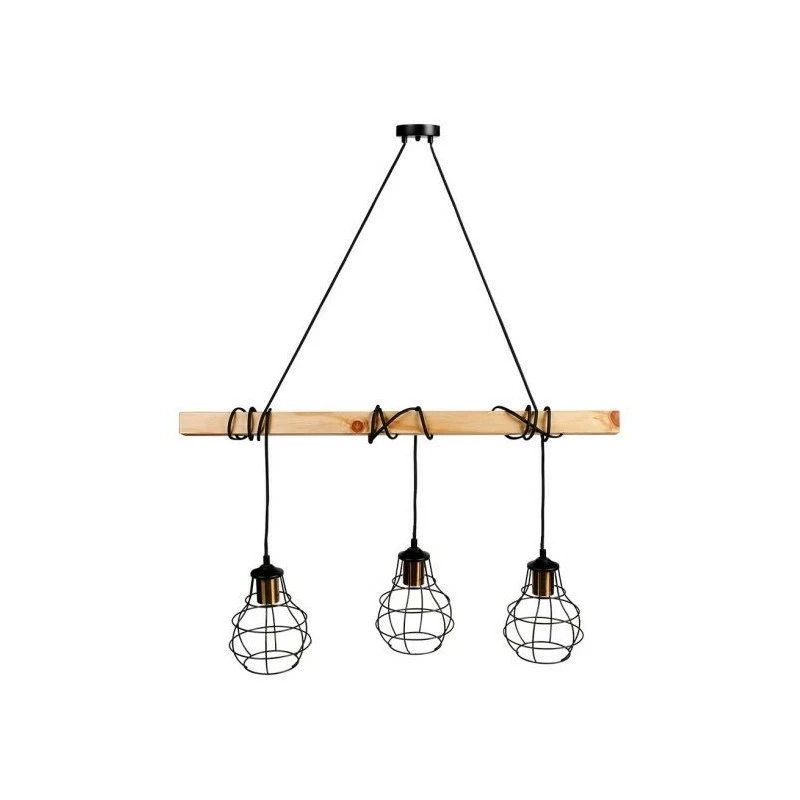 Suspension Indus Barre En Bois 3 Cordons Ostaria 5 Suspension Indus Barre En Bois 3 Cordons Ostaria – Image 3