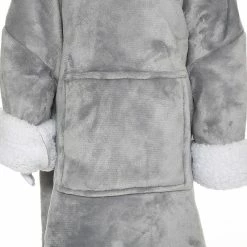 Sweat Plaid à Capuche Ours Gris Enfant Atmosphera -Ledepot Soldes Magasin sweat plaid a capuche ours gris enfant atmosphera 3