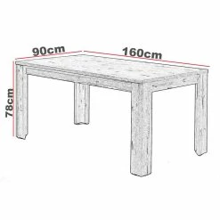 Table à Manger 160 Cm Coloris Bois Clair Warschau -Ledepot Soldes Magasin table a manger 160 cm coloris bois clair warschau 2