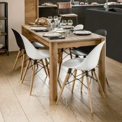 Table à Manger 160x80 Bois Arty Atmosphera -Ledepot Soldes Magasin table a manger 160x80 bois arty atmosphera 1