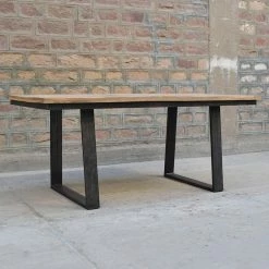 Table à Manger Bois Et Pieds Métal En U -Ledepot Soldes Magasin table a manger bois et pieds metal en u 2