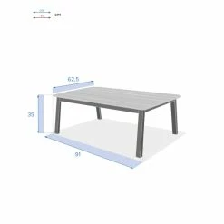 Table Basse Extérieure Oriengo Blanc Hespéride 10 Table Basse Extérieure Oriengo Blanc Hespéride -Ledepot Soldes Magasin table basse exterieure oriengo blanc hesperide 3