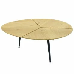 Table Basse Ovale Miller Pieds Métal -Ledepot Soldes Magasin table basse ovale miller pieds metal 4