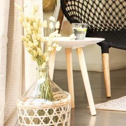 Table Basse Ronde Mileo Blanc Atmosphera -Ledepot Soldes Magasin table basse ronde mileo blanc atmosphera 2