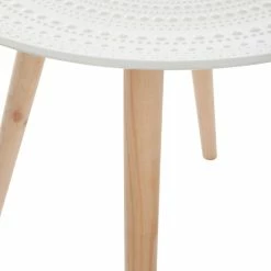 Table Basse Ronde Mileo Blanc Atmosphera -Ledepot Soldes Magasin table basse ronde mileo blanc atmosphera 3