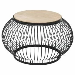 Table Basse X2 Métal Et Bois De Manguier Esther Atmosphera -Ledepot Soldes Magasin table basse x2 en metal et bois de manguier atmosphera 3