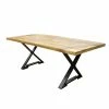 Table Bois Massif Et Pieds Métal Noir N°34 1 Table Bois Massif Et Pieds Métal Noir N°34 -Ledepot Soldes Magasin table bois massif et pieds metal noir n34