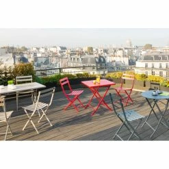 Table Carrée Pliante Greensboro 2p Graphite Hespéride -Ledepot Soldes Magasin table carree greensboro graphite 3