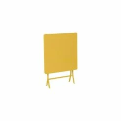Table Carrée Pliante Greensboro 2p Jaune Moutarde Hespéride -Ledepot Soldes Magasin table carree greensboro moutarde hesperide 1