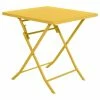 Table Carrée Pliante Greensboro 2p Jaune Moutarde Hespéride -Ledepot Soldes Magasin table carree greensboro moutarde hesperide