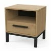 Demeyere Table De Chevet 1 Tiroir Craft Noir Et Bois 2 Demeyere Table De Chevet 1 Tiroir Craft Noir Et Bois -Ledepot Soldes Magasin table de chevet 1 tiroir craft noir et bois