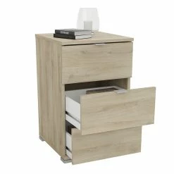 Demeyere Table De Chevet 3 Tiroirs Perfect Naturel -Ledepot Soldes Magasin table de chevet 3 tiroirs perfect naturel 1 1