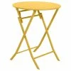 Table Ronde Pliante Greensboro 2p Jaune Moutarde Hespéride 1 Table Ronde Pliante Greensboro 2p Jaune Moutarde Hespéride -Ledepot Soldes Magasin table de jardin ronde hesperide 60cm greensboro moutarde