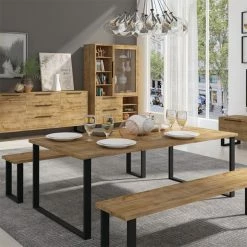 Table De Séjour 100 X 200 Cm Halle -Ledepot Soldes Magasin table de sejour 100 x 200 cm halle 1