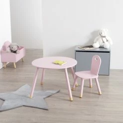 Table Enfant Rose Atmosphera Collection Douceur -Ledepot Soldes Magasin table enfant rose atmosphera collection douceur 1