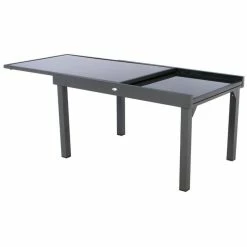 Table Rectangulaire Ext. Verre Piazza 10 P. Graphite Hespéride -Ledepot Soldes Magasin table piazza extensible 10 personnes anthracite graphite hesperide 4