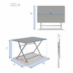 Table Rectangulaire Pliante Greensboro 4p Grenade Hespéride -Ledepot Soldes Magasin table rectangulaire pliante greensboro 4p grenade hesperide 2