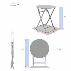 Table Ronde Pliante Greensboro 2p Ambre Hespéride -Ledepot Soldes Magasin table ronde pliante greensboro 2 ambre hesperide 3