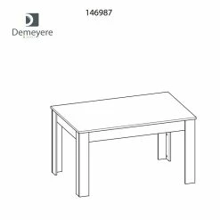 Demeyere Table De Salle Manger 140 Cm Bruce -Ledepot Soldes Magasin table salle manger bruce 3