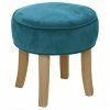 Tabouret En Velours Adriel Coloris Duck Atmosphera -Ledepot Soldes Magasin tabouret adriel en velours coloris duck
