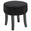 Tabouret En Velours Adriel Coloris Noir Atmosphera -Ledepot Soldes Magasin tabouret adriel en velours coloris noir