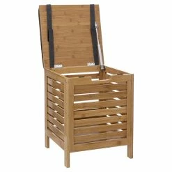 Tabouret Avec Coffre De Rangement Bambou 5Five -Ledepot Soldes Magasin tabouret avec coffre de rangement bambou 5five 1