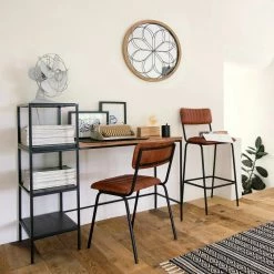 Tabouret De Bar En Cuir Marron Dario Atmosphera 8 Tabouret De Bar En Cuir Marron Dario Atmosphera -Ledepot Soldes Magasin tabouret bar cuir marron dario atmosphera 1