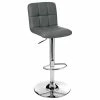 Tabouret De Bar Avec Dossier Gris Delek Atmosphera -Ledepot Soldes Magasin tabouret de bar avec dossier gris delek lot de 2