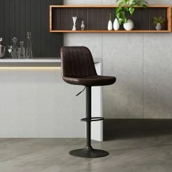 Tabouret De Bar Barcelona PU Brun Foncé -Ledepot Soldes Magasin tabouret de bar barcelona pu brun fonce 1