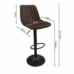 Tabouret De Bar Barcelona PU Brun Foncé -Ledepot Soldes Magasin tabouret de bar barcelona pu brun fonce 3